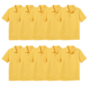 Yellow (5-Pack) 6 10-Pack School Uniform Tagless Polo Tshirt for Little Boys & Big Boys